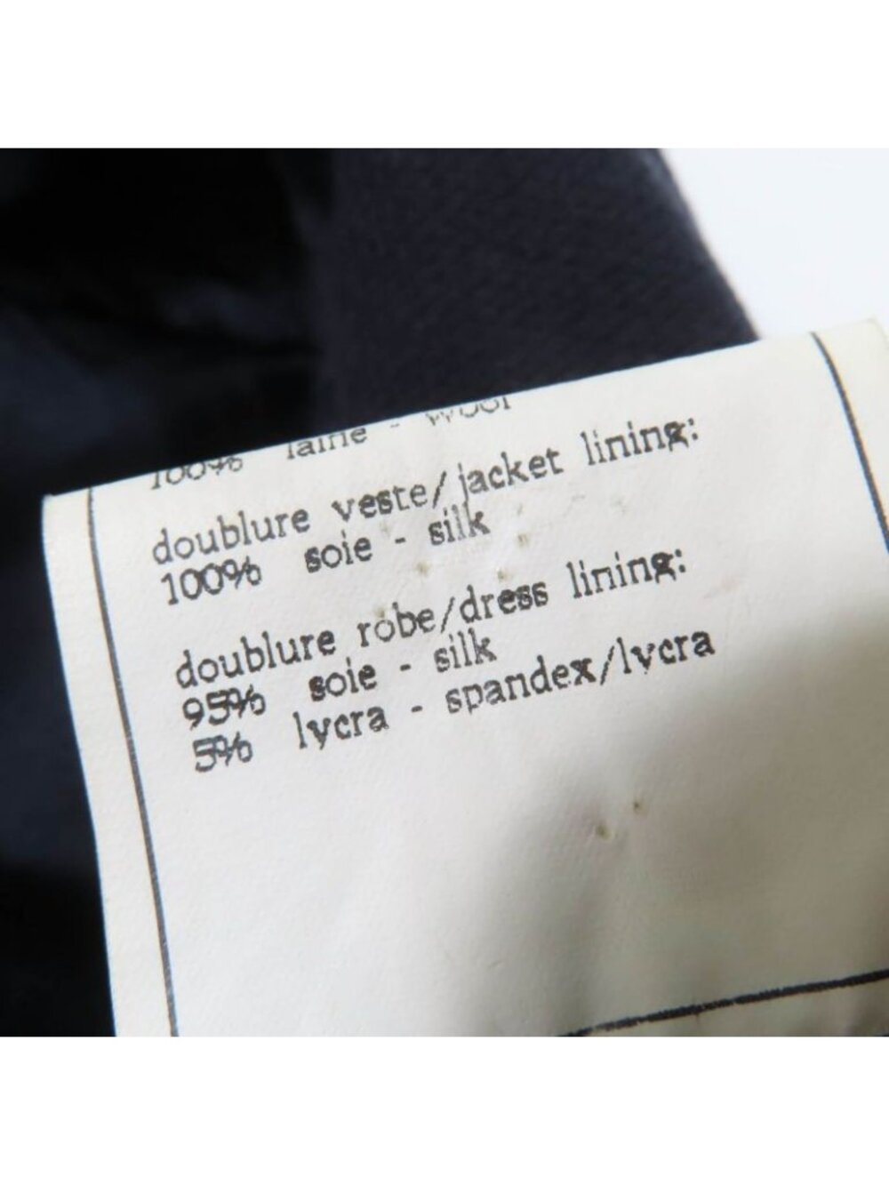 Chanel Vintage 96 P 100% Wool Coco Mark Button Jacket Dark Navy 38 - Picture 8 of 10